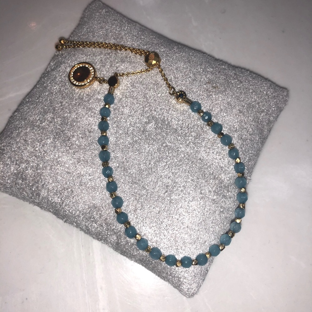 NEW Astley Clarke Vermeil 18K Sterling Silver Bracelet Adjustable Blue Spinel